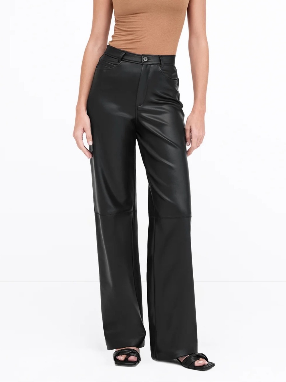 Marcella NYC Julien Pants
Vegan Leather Wide-Leg Pants Black XXS